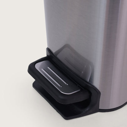European Pedal SS Trash Can | Soft Close Dustbin | Silver