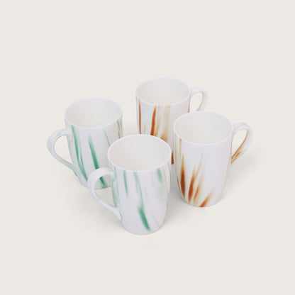 Premium Printed Ceramic Coffee Mugs Set of 4