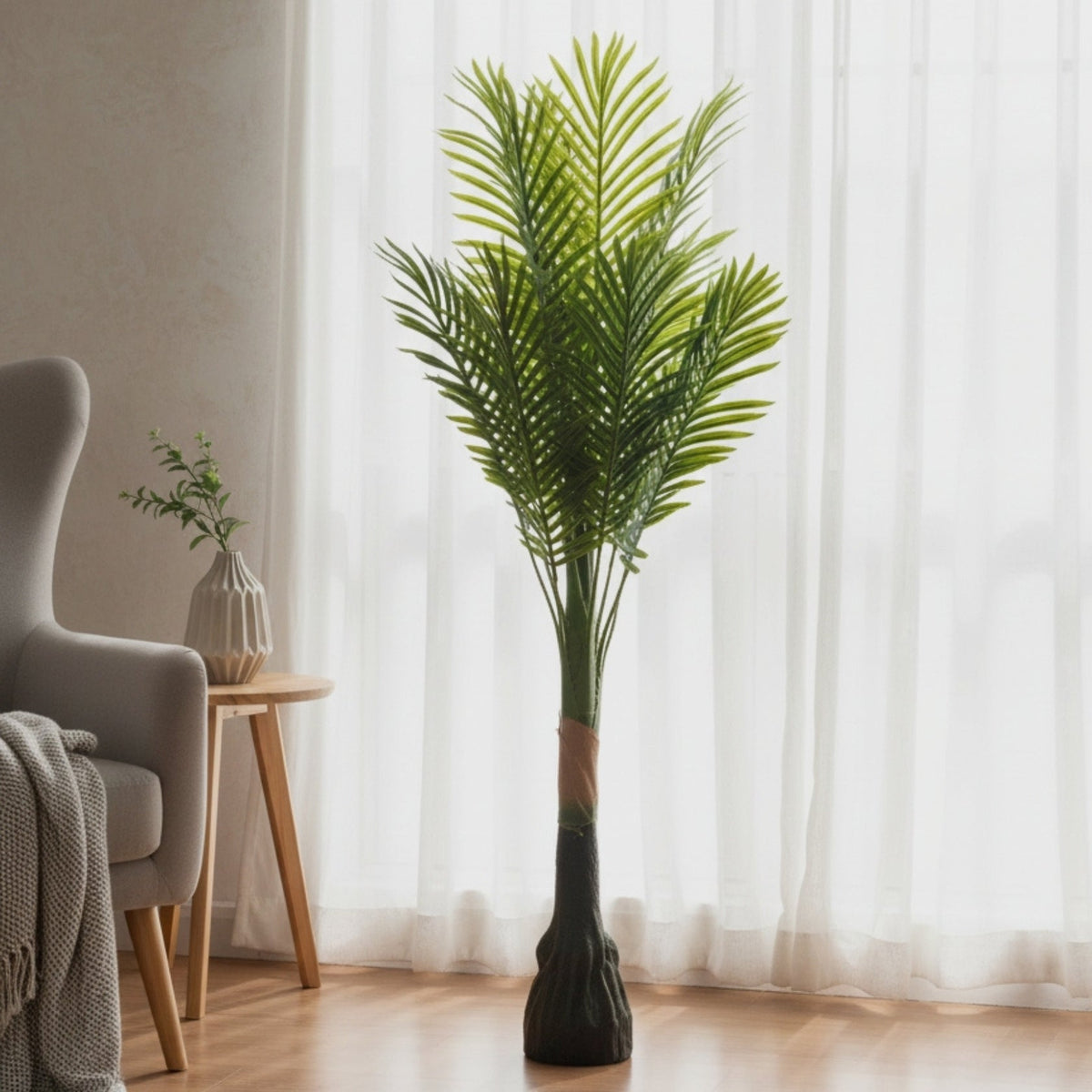 Tropical Plant  in Sleek Contemporary Base