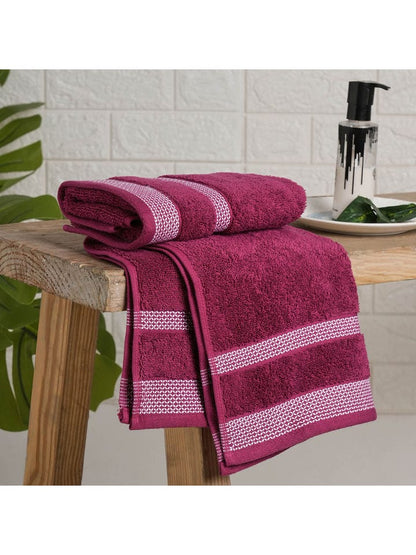 HOME 360 Blooms Softer 100% Cotton Hand Towels 40X60 CM | Set of 2 | Washed Ultra Absorbency | Dries Quicker | Perfect for everyday use